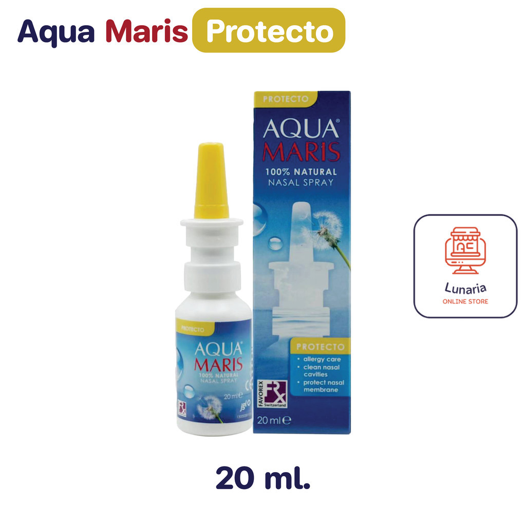 Aqua Maris Nasal Spray Protecto 100% Natural Nasal Spray อควา มาริส โปรเทคโท สเปรย์พ่นจมูกน้ำทะเล สูตรภูมิแพ้ 20 ml.