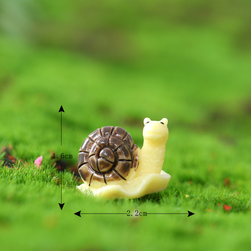 การ์ตูนสีหอยทากมอสไมโครภูมิทัศน์ตกแต่งสวนเรซิ่นเครื่องประดับ ทําเอง กระถางฉ่ําตกแต่งงานฝีมือ - รูปที่ 4