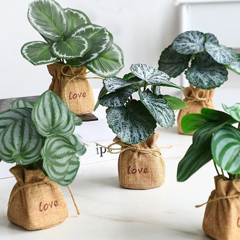 กระถางต้นไม้จําลอง สีเขียว สําหรับตกแต่งโต๊ะ พร็อพถ่ายภาพ งานแต่งงาน - รูปที่ 5