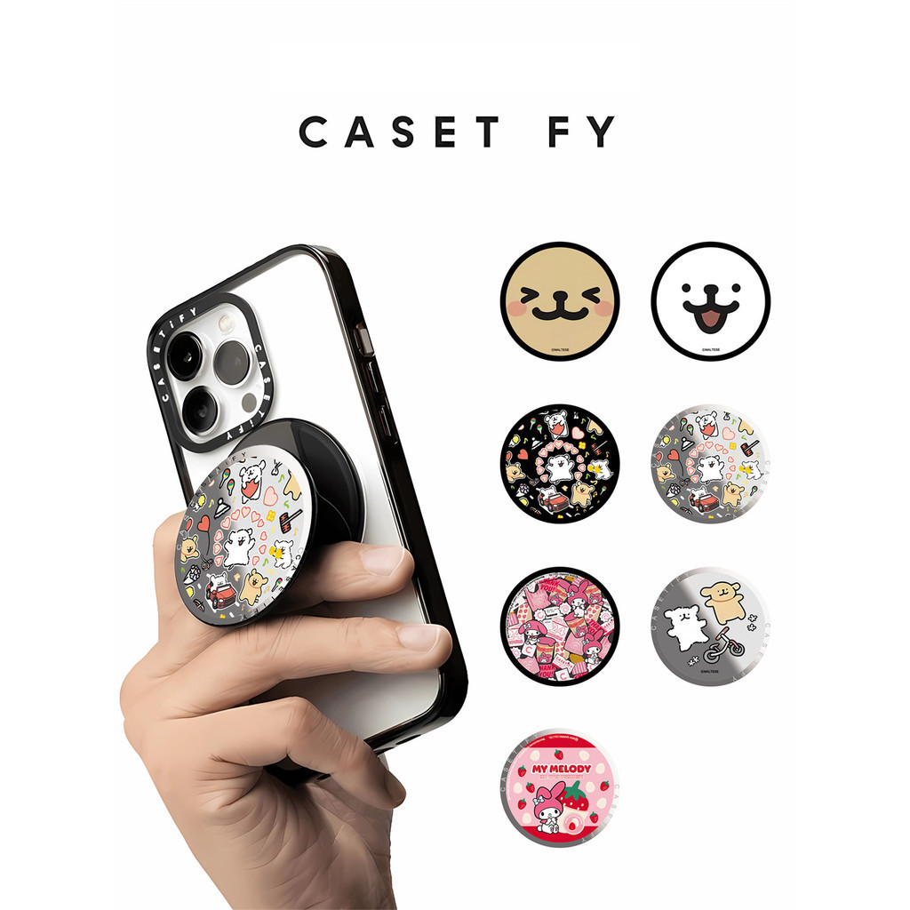 Casetifg Brand Maltese Dog ขาตั้งโทรศัพท์มือถือ แบบแม่เหล็ก พับได้ คุณภาพสูง พร้อมกล่อง สําหรับ iPhone Samsung