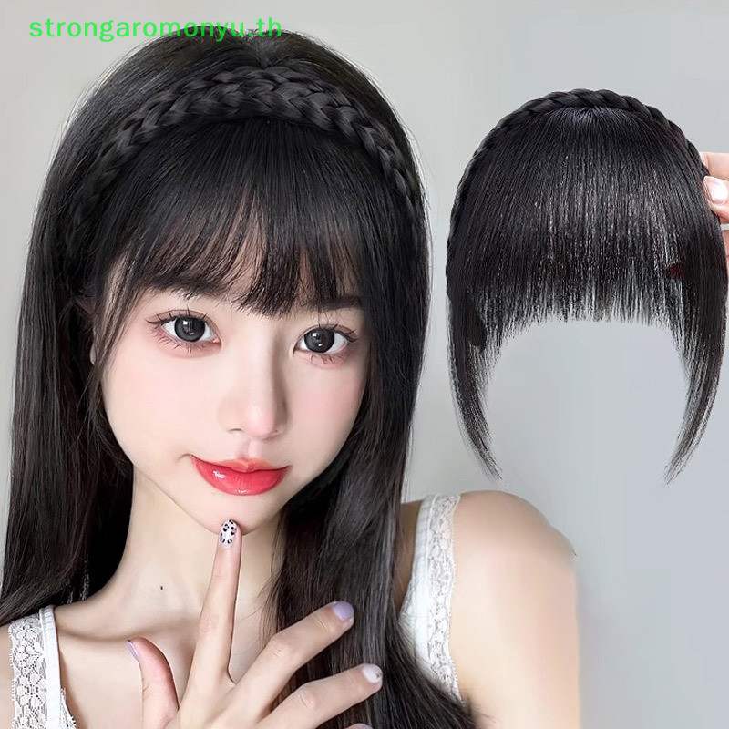 Strongaromonyu วิกผมหน้าม้าธรรมชาติ ไร้รอยต่อ มองไม่เห็น TH