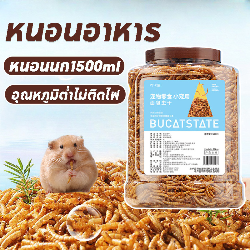 COD หนอนอาหาร หนอนอบแห้ง สัตว์เลี้ยงแมลงแห้ง อาหารหนูแฮมเตอร์ หนอนนก1500ml