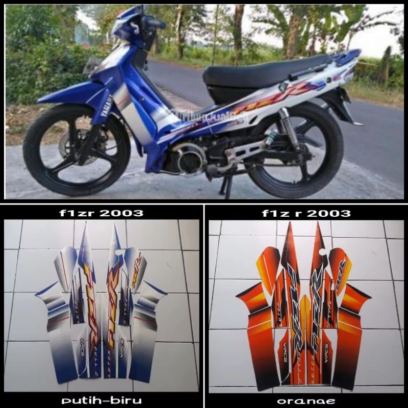 YAMAHA F1ZR FIZR 2003 FULL CLUTCH SPORTY MOTORCYCLE STRIPING STICKER