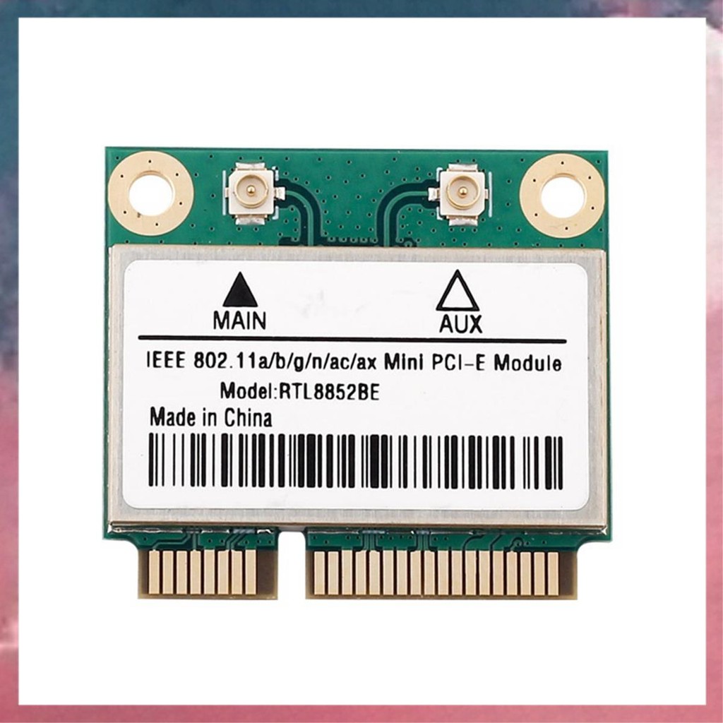 Rtl8852be การ์ดเครือข่าย WiFi 6 1800Mbps BT 5.2 Dual Band ไร้สาย MiniPCIe 802.11ac/Ax 2.4G/5 Ghz -MI