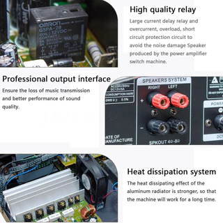 เพาเวอร์แอมป์ 2000W AV-326BT เครื่องขยายเสียง เพาเวอร์แอมป์ขยายเสียง มีบลูทูธ MP3 USB SD ลำโพงรีโมทคอนโทรลสำหรับรถบ้าน