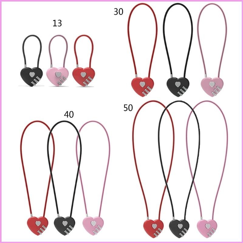 Cinn Heart-Wish Lock สําหรับคนรักงานแต่งงานมินิรหัสล็อคกุญแจสําหรับการเดินทาง