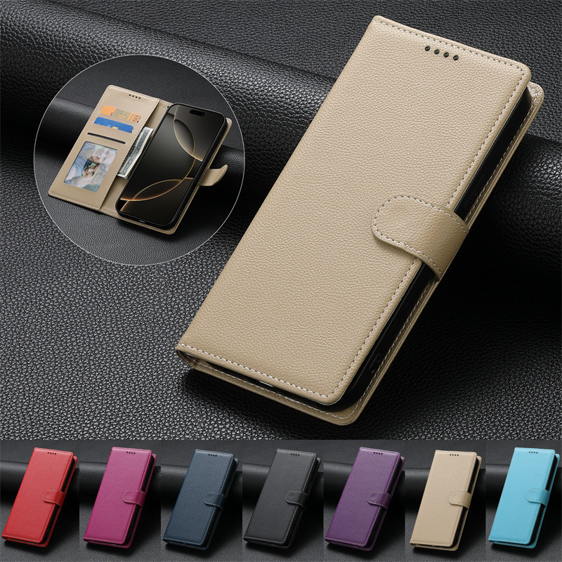 ปลอกสําหรับ Xiaomi POCO C65 X6 X5 F6 M6 Pro 4G 5G ซองหนังพลิกการ์ดเงินสด Photo Slot Lanyard Soft PU 