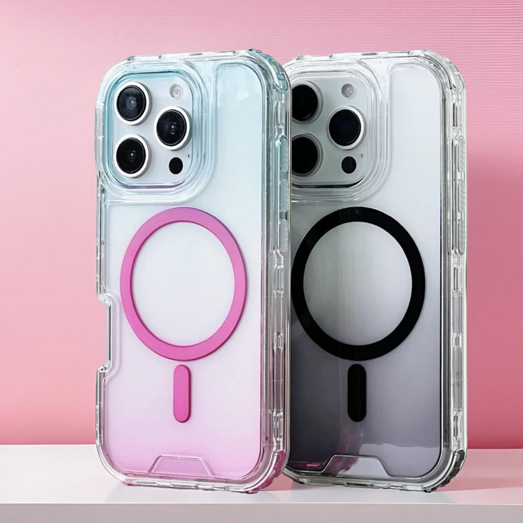 【IMD Hard case/2 ใน 1/สีชมพู】เคส เข้ากันได้กับ iPhone 11 12 13 14 15 16 Pro Max case Plus case