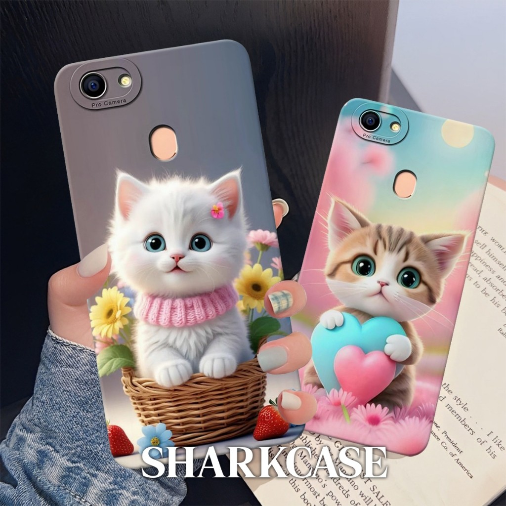 เคส HP [SHARK] เคส Oppo F5 / F5 Youth / F9 / F9 Pro / Realme 2 Pro Full Color Cat Motif Elegant - เค
