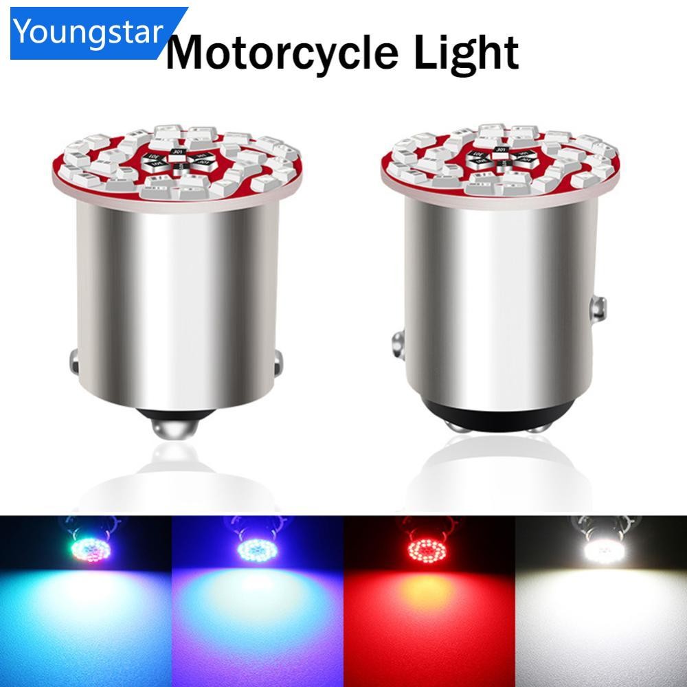 FYY 1pc 1156 1157 30SMD LED ไฟหน้ารถจักรยานยนต์หลอดไฟกระพริบมอเตอร์ไซด์ Bright BAY15D BA15S P21/5W P21W 1156 180