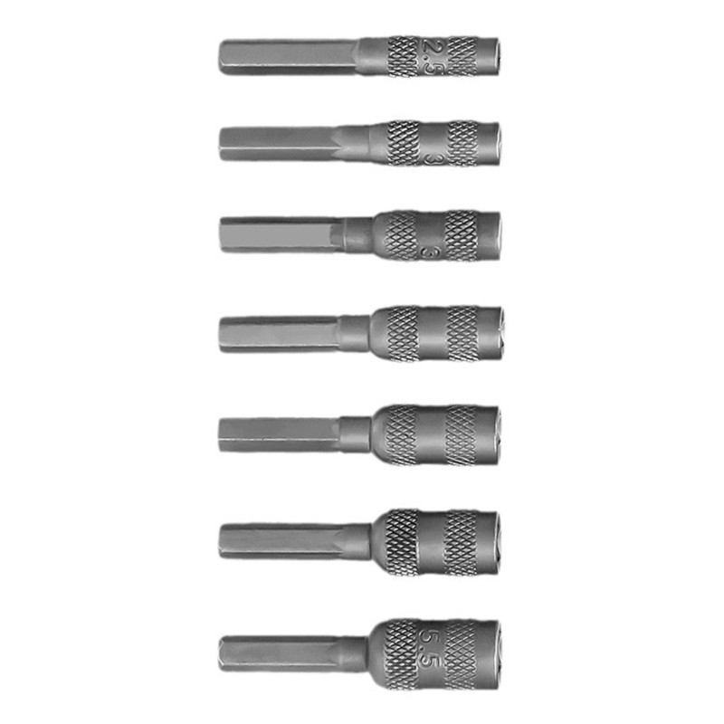QUIM ชุด 7 Magnetic Hex Socket Nut Driver สําหรับประกอบเฟอร์นิเจอร์และซ่อมรถยนต์