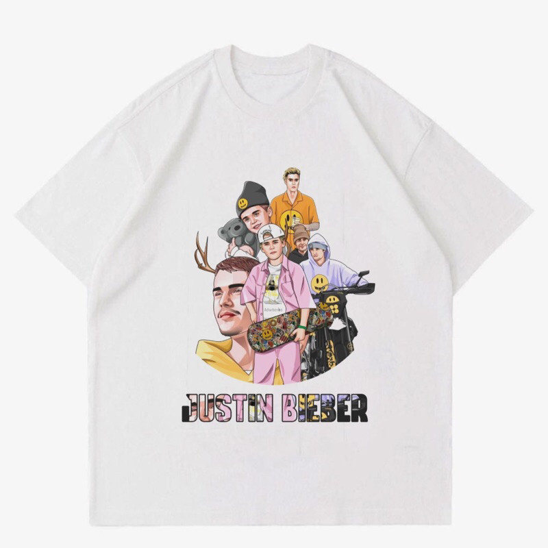 แฟชั่นใหม่ล่าสุด เสื้อยืด พิมพ์ลาย Justin BIEBER VINTAGE "VEKTOR" | เสื้อยืด ลาย Justin BIEBER ART WORK | เสื้อยืด ขนาดใ