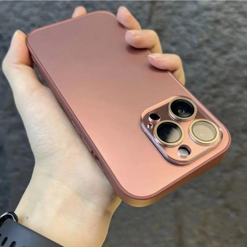 เคสโทรศัพท์มือถือแบบแก้วแข็ง กันกระแทก หรูหรา เรียบง่าย สําหรับ iPhone 11 12 13 14 Pro Max 15 Pro Max