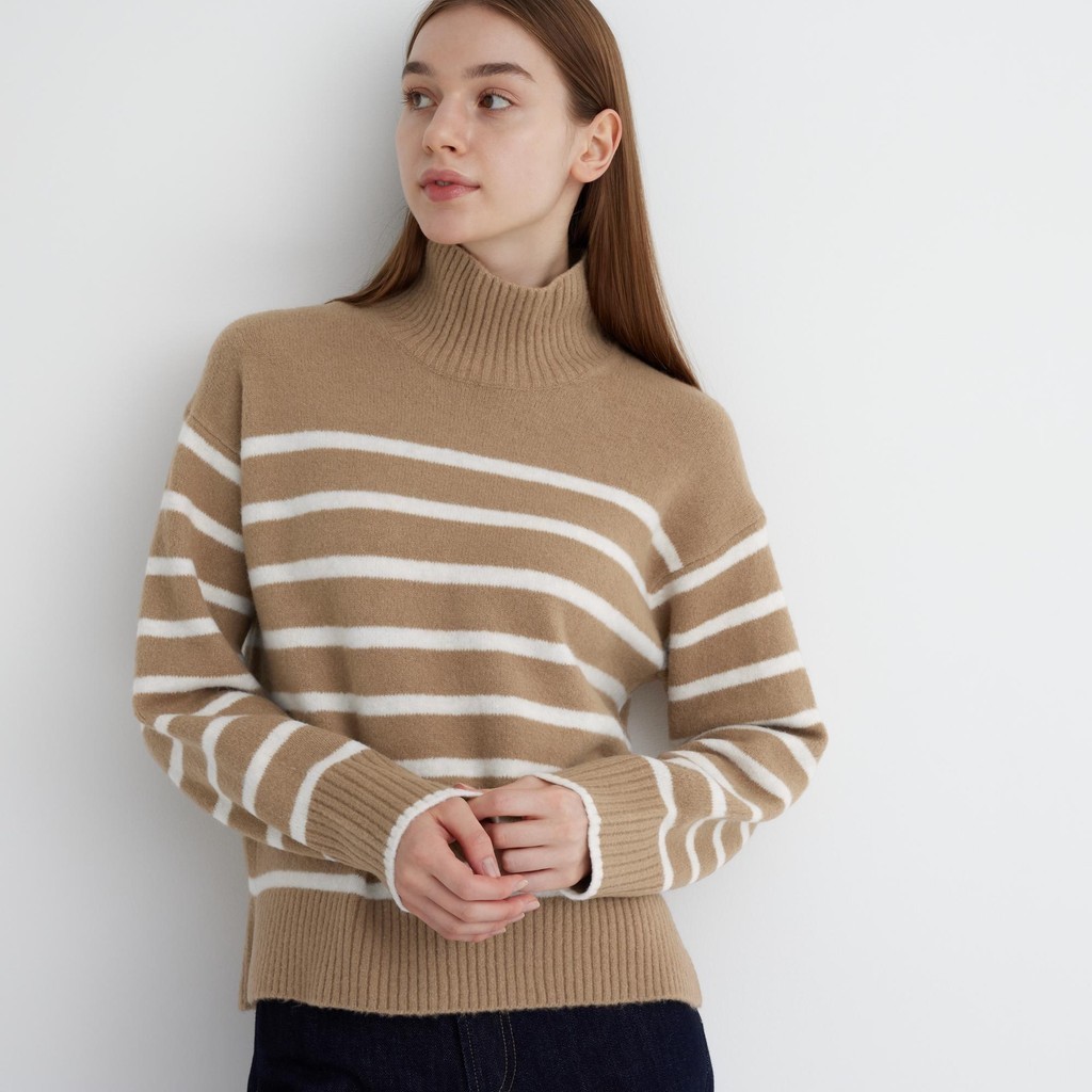 [Aut Uniqlo] เสื้อสเวตเตอร์คอเต่า Souffle สําหรับผู้หญิง - Tag Japan