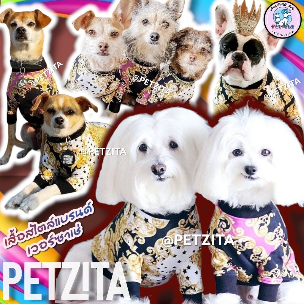พร้อมส่ง เสื้อสัตว์เลี้ยง ลายสุดโก้หรูดูแพง for pet เสื้อสุนัข หมา แมว