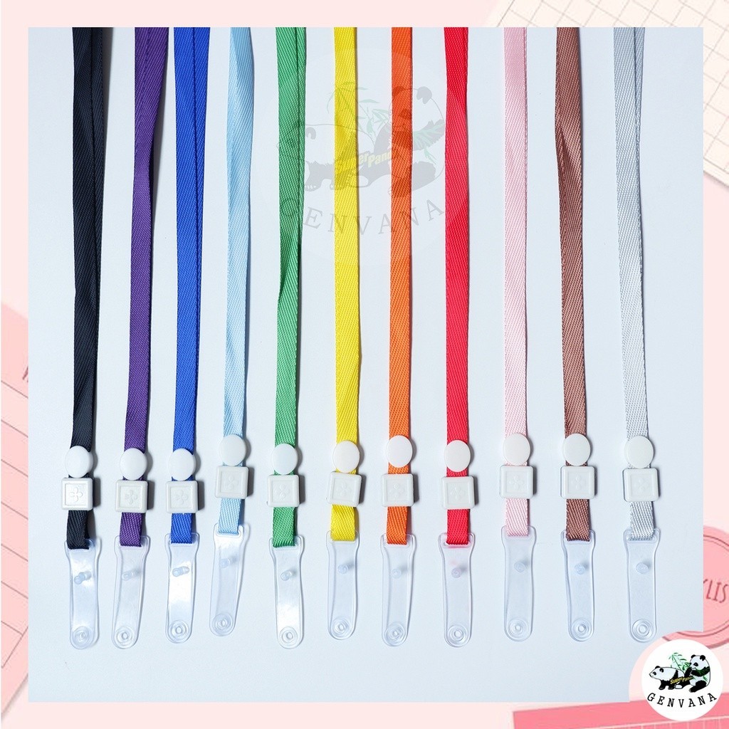 แพ็ค 10 เส้น สายคล้องบัตร 12สี เลือกสีได้ (109) สายคล้องคอ สายคล้องบัตรพนักงาน สายบัตร