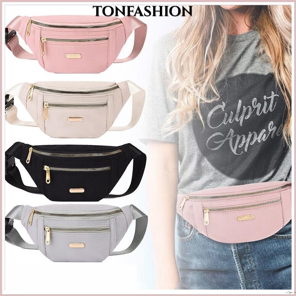 Tonfashion กระเป๋าคาดเอว, กระเป๋าสตางค์ กันน้ํา, กระเป๋าแฟชั่น หลากสี เคลื่อนไหวกลางแจ้ง