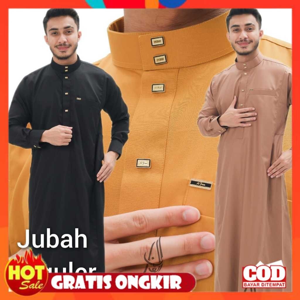 ผ้าหนา FINE / เสื้อคลุมผู้ชาย REGULAR ผู้ชาย gamis jubbah ผู้ชายมุสลิม juabah alfaan gamis