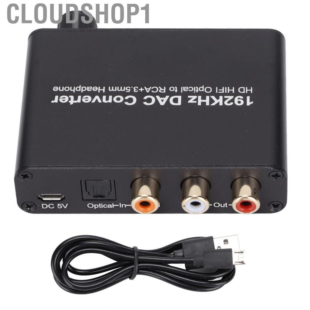 Cloudshop1 192KHz DAC Audio Converter Fiber To Return Channel HD HIFI For