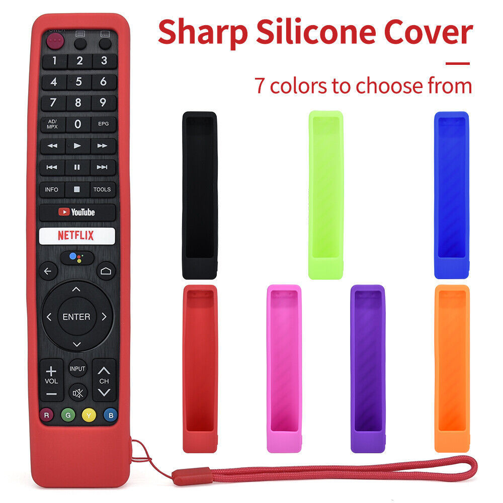 ซิลิโคนรีโมทคอนโทรลสําหรับ Sharp TV GB345 GB346WJSA Protector Sleeve