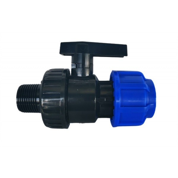 pw639shop Tree O วาล์วพร้อมข้อต่อแรงดันเกลียวนอก PN8 50x1.1/2"