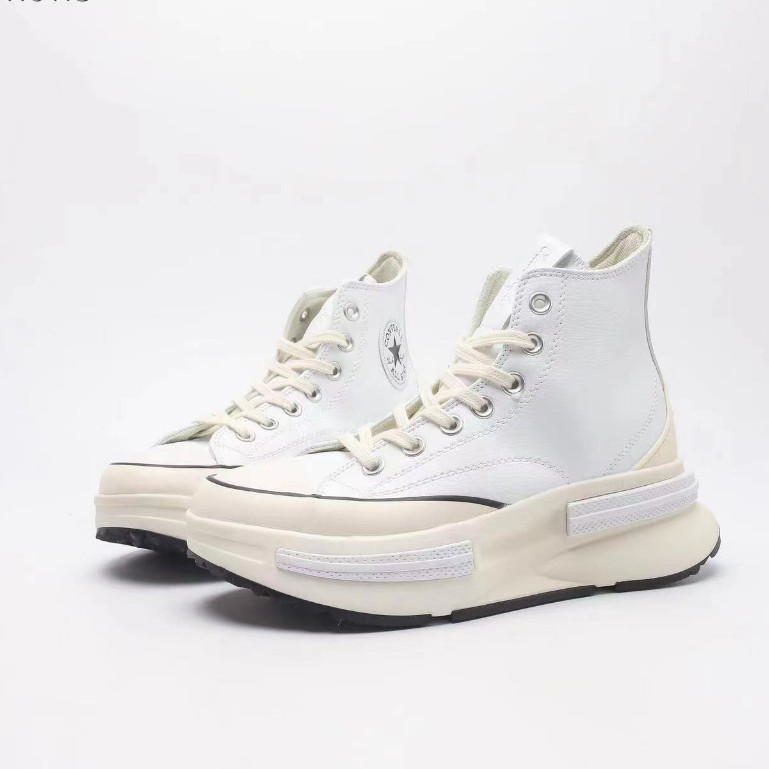 Converse Run Star Legacy CX รองเท้ากีฬาลำลองพื้นหนาแซนวิช หนังสีขาวพื้นหนาด้านบนเพิ่มรองเท้าผ้าใบกี