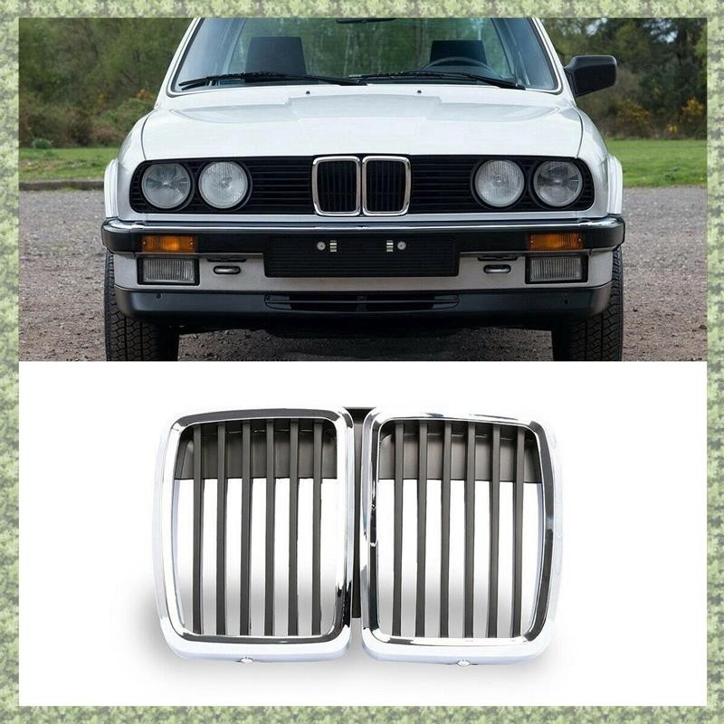 (F Y Z E) กระจังหน้ารถยนต์ สีดํา สําหรับ BMW E30 M3 3 Serie 1982-1991
