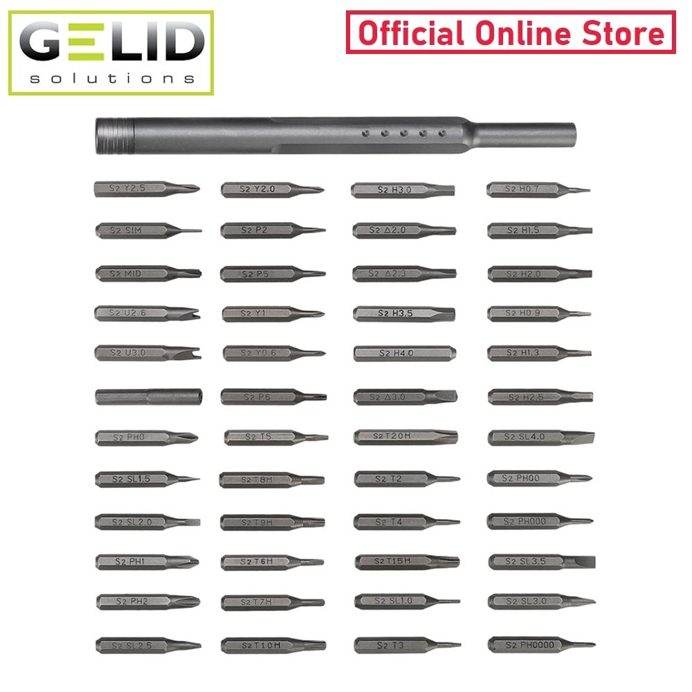[Gelid Solutions Store] Screwdriver Kit 48 Heavy-Duty Precision Bits (CC-SDRIVER-01-A)