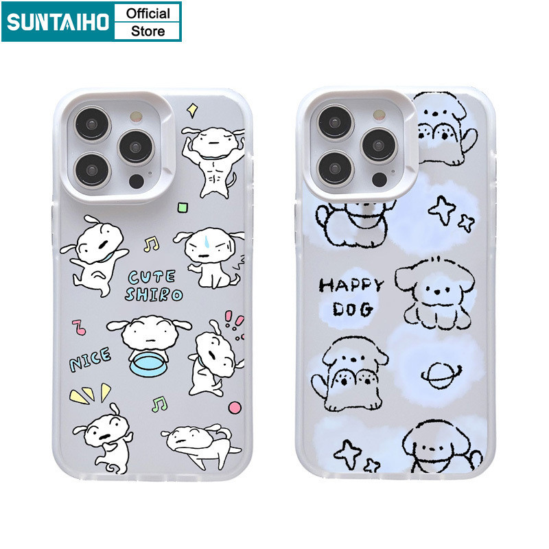 Suntaiho เคสโทรศัพท์ ซิลิโคนนิ่ม TPU ใส กันกระแทก ลายลูกสุนัขน่ารัก แฟชั่น สําหรับ Iphone 15 14 12 13 11 Pro Max IP 7 8 Plus Iphon X Xs XR Xs Max
