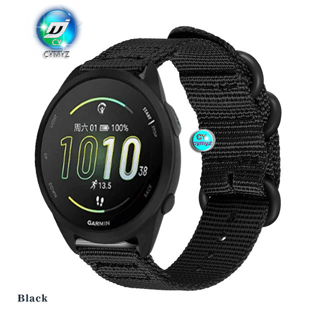 สายนาฬิกาข้อมือไนล่อน สําหรับ Garmin Forerunner 165 Garmin Forerunner 165