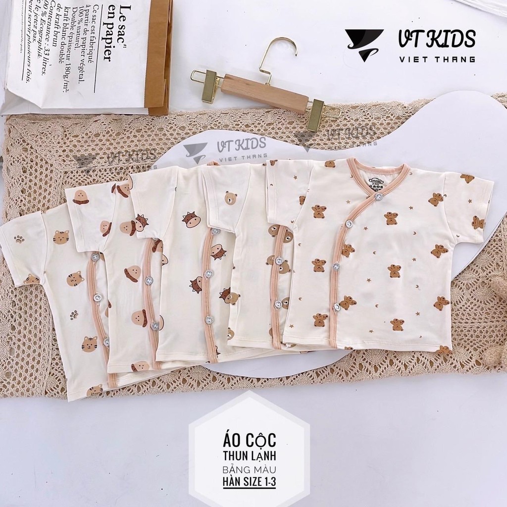 คอมโบ5เสื้อ VT สีครีมพิมพ์ลายแน่นและวัสดุยืดหยุ่นเย็นสําหรับสวมใส่ในช่วงฤดูร้อน0-9ม vt.เครื่องปรับอากาศ28