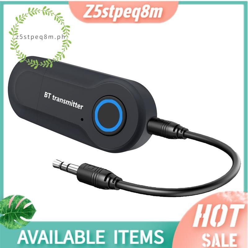 Z5stpeq8mบลูทูธ 5.0 อะแดปเตอร์ไร้สายบลูทูธเครื่องส่งสัญญาณสําหรับ PC/TV/รถ 3.5 มม.AUX Music RX Sende