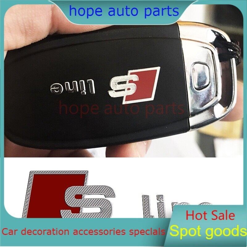 ใหม่ สติกเกอร์ ลายสัญลักษณ์ 3D สําหรับตกแต่งรถยนต์ A3 A4 A4 A5 A6 Q3 Q5 Q7 S LINE 1 ชิ้น
