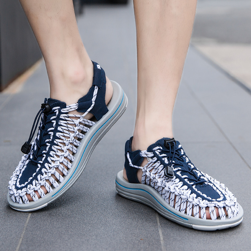 KENEN SANDAL รองเท้าเชือกถักรัดส้นแนวใหม่ สำหรับชายและหญิง รวม 10 สี พร้อมส่ง 35-44