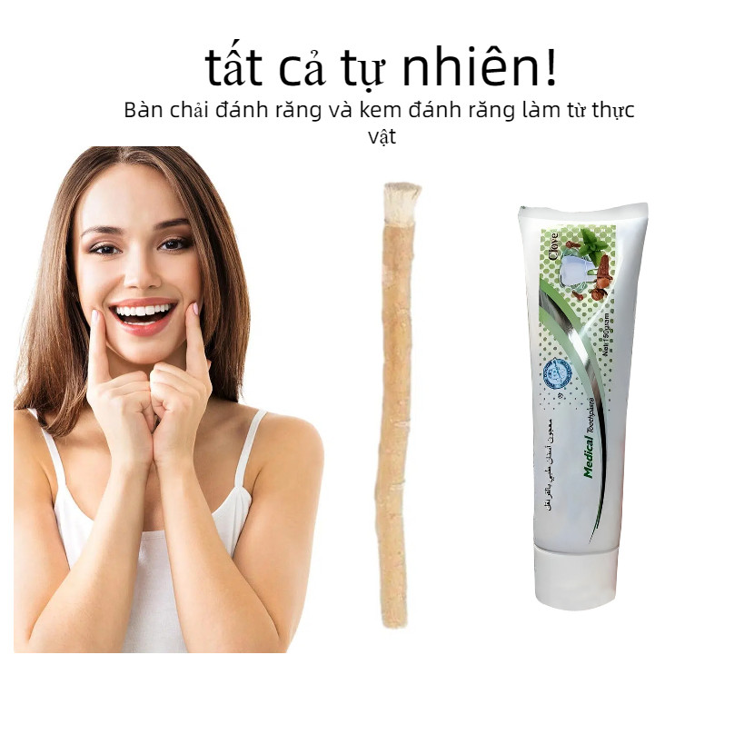 Miswak แปรงสีฟันแปรงสีฟันสําหรับทําความสะอาดฟัน Chewing แบบดั้งเดิมธรรมชาติ Miswak ฟัน Sticks ที่มีป