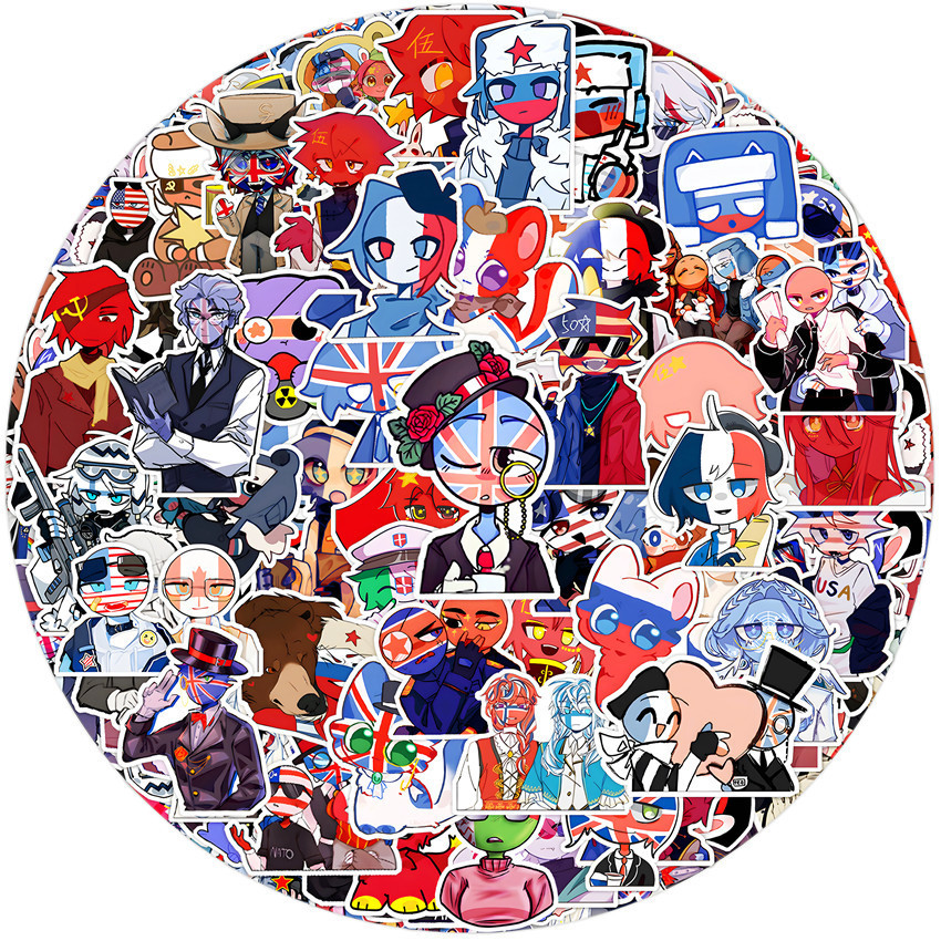 90Pcs/Set CountryHumans Mini Diary Manual Stickers DIY Fashion Scrapbooks Album Decor Decals Stickers