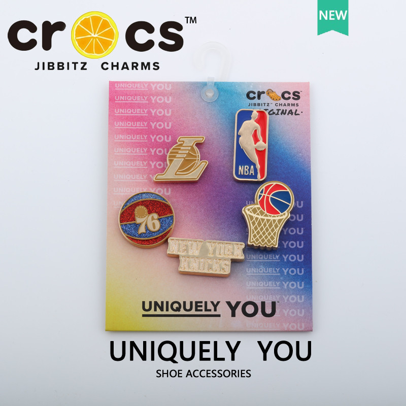 JIBBITZ cross charms ตัวติดรองเท้า ชุดNBA 76ers/LAKERS ตัวติดรองเท้า cross