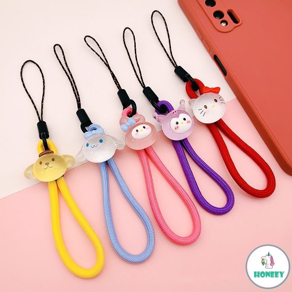 SANRIO สายคล้องโทรศัพท์มือถือ แบบพกพา ที่ทนทาน กันตก ลายซานริโอ้น่ารัก สําหรับ Apple