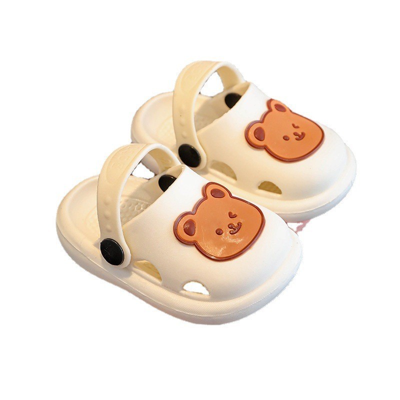  รองเท้าแตะสาว รองเท้าแตะลายหมีแฟชั่น（Hippo baby23）