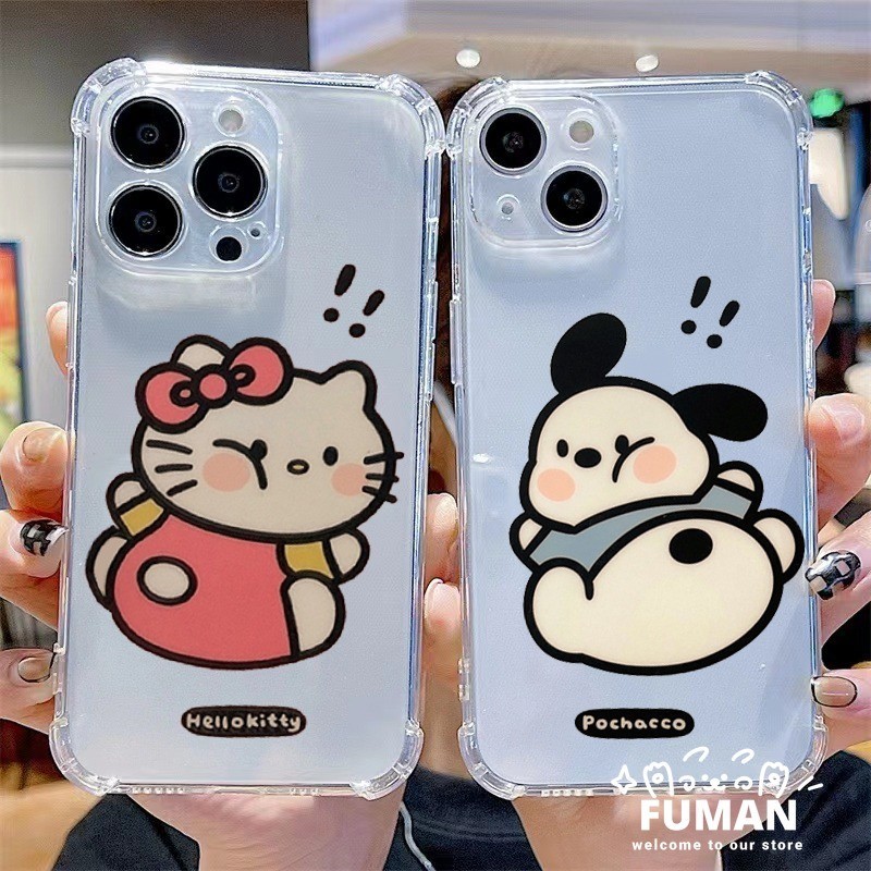 เคสโทรศัพท์มือถือแบบนิ่ม TPU ใส ลายการ์ตูนแมว Pochacco KT น่ารัก สําหรับ Samsung Galaxy A25 A24 A23 A55 A54 A53 A35 A34 A33 A32 M32 5G A31 A50 A30 A30S A21S
