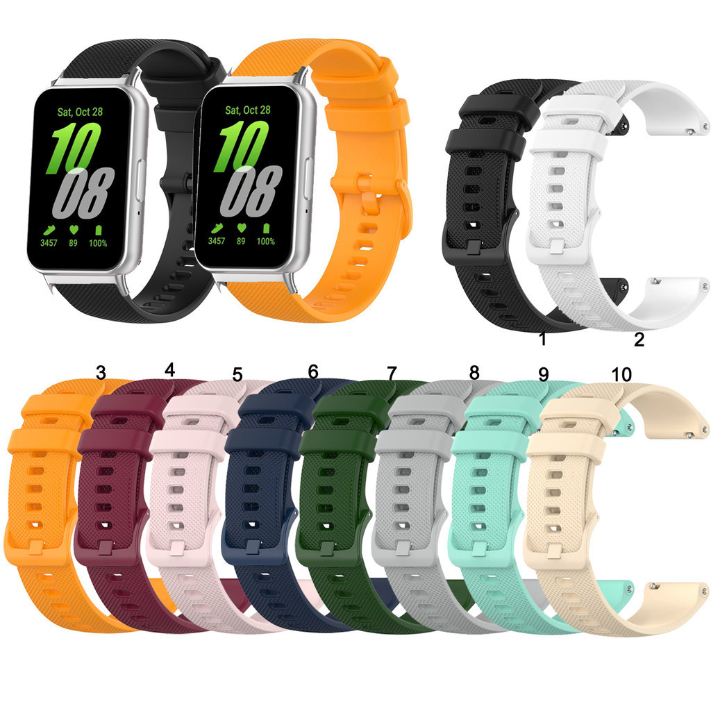 สายนาฬิกาข้อมือ ซิลิโคนนิ่ม สีแคนดี้ สําหรับ Samsung Galaxy Fit3 Fit 3 SM-R390