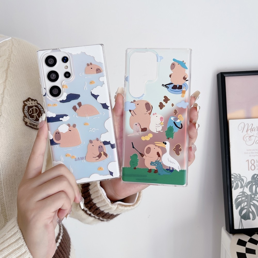 น่ารักกันชนสําหรับ Samsung Galaxy S25 plus S22 S23 S24 Ultra การ์ตูนออกแบบสุนัข Hard PC รูปแบบ S23 S23Plus พรีเมี่ยมเคสโทรศัพท์สําหรับ A13 A14 A34 A52 A53 A54