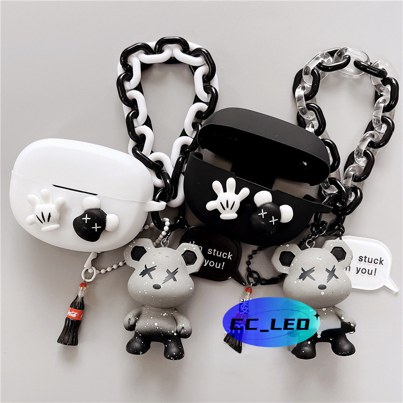 for Bose QuietComfort Earbuds II Case Cute Bear Bracelet Keychain Suitable for Bose QuietComfort Ear