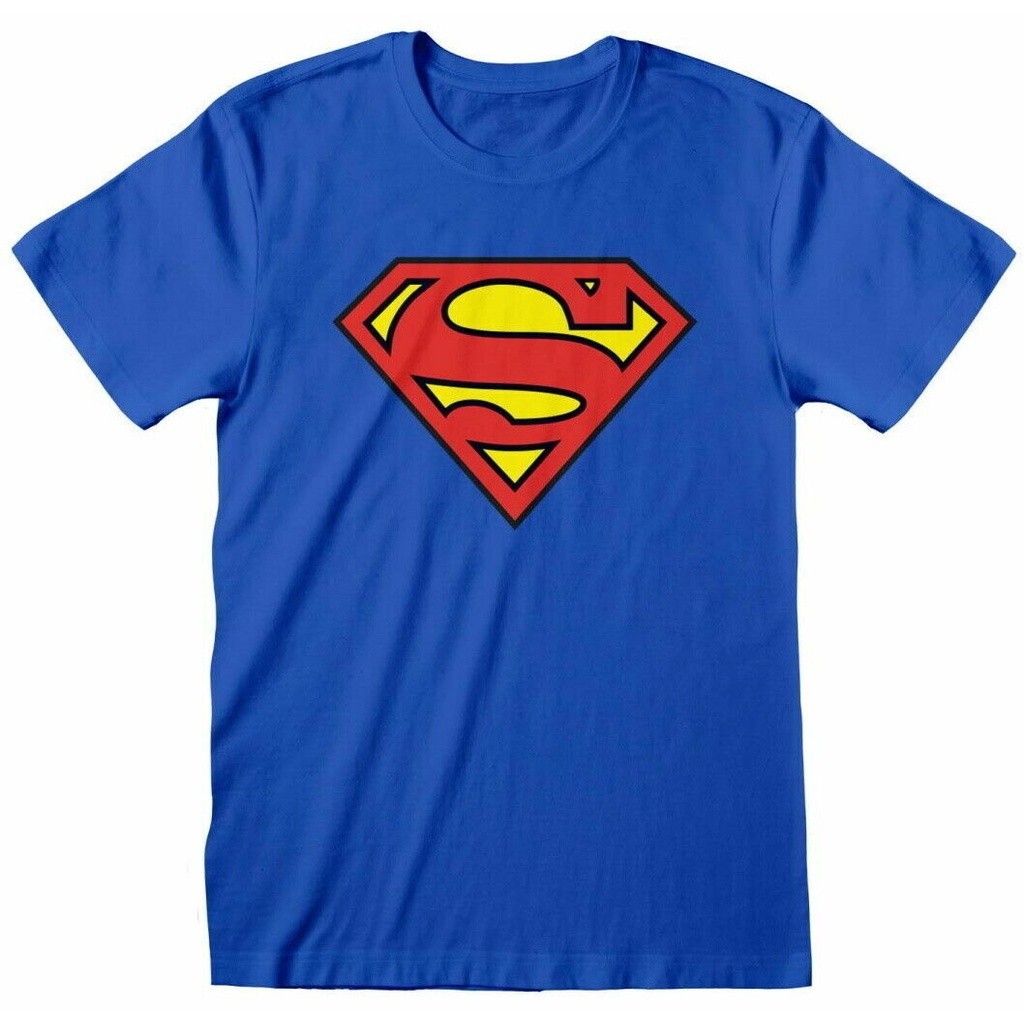 【HOT】 2023 เสื้อยืดแขนสั้น DC Comics Superhero Pop Superman Marvel ที่ได้รับอนุญาตอย่างเป็นทางการ พร้อมโลโก้ Superman