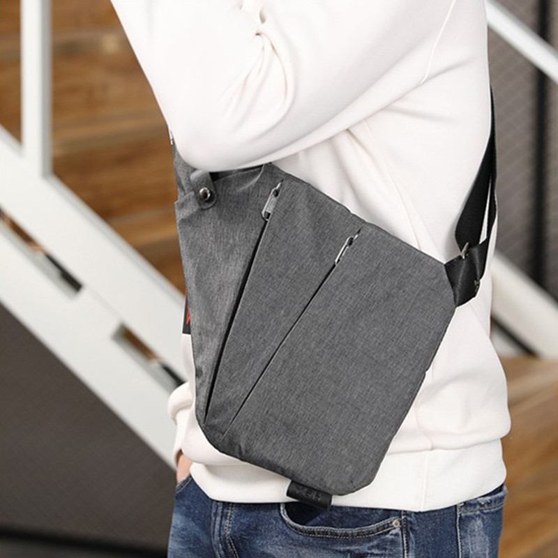 Safety Leisure Travel กระเป๋าสะพายไหล่ผู้ชายและผู้หญิงกระเป๋ากลางแจ้ง กระเป๋าสะพายข้างกันขโมย crossbody chest bag#A38