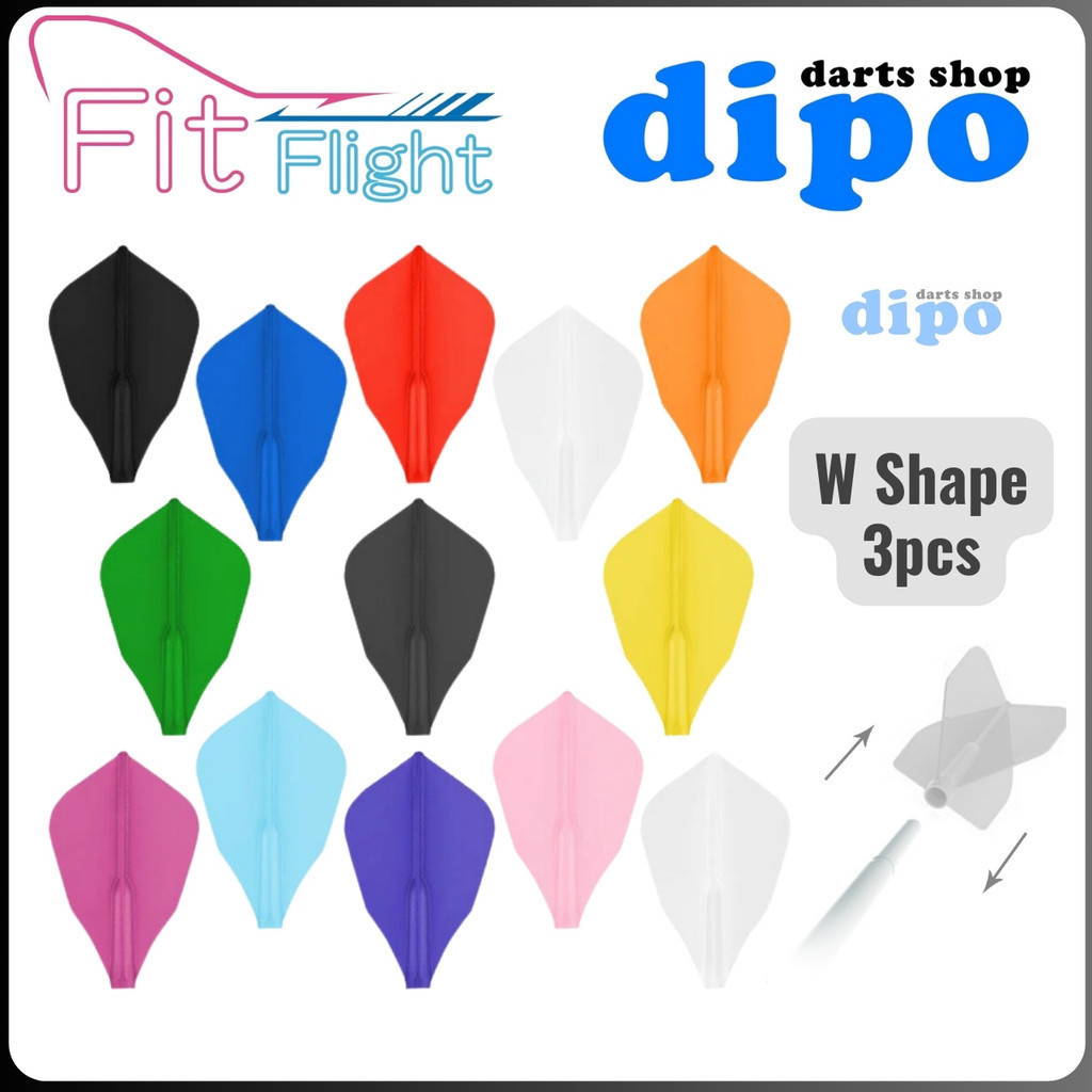 Fit Darts Flight - Fit Flight 【 W-Shape 3pcs 】