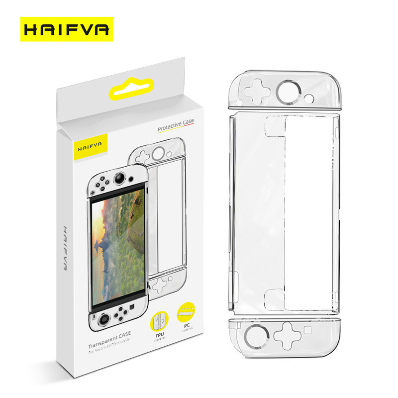 Haifva เคสป้องกัน สําหรับ Nintendo Switch OLED TPU ใส เคสป้องกัน สําหรับ NS OLED อุปกรณ์เสริมเกม