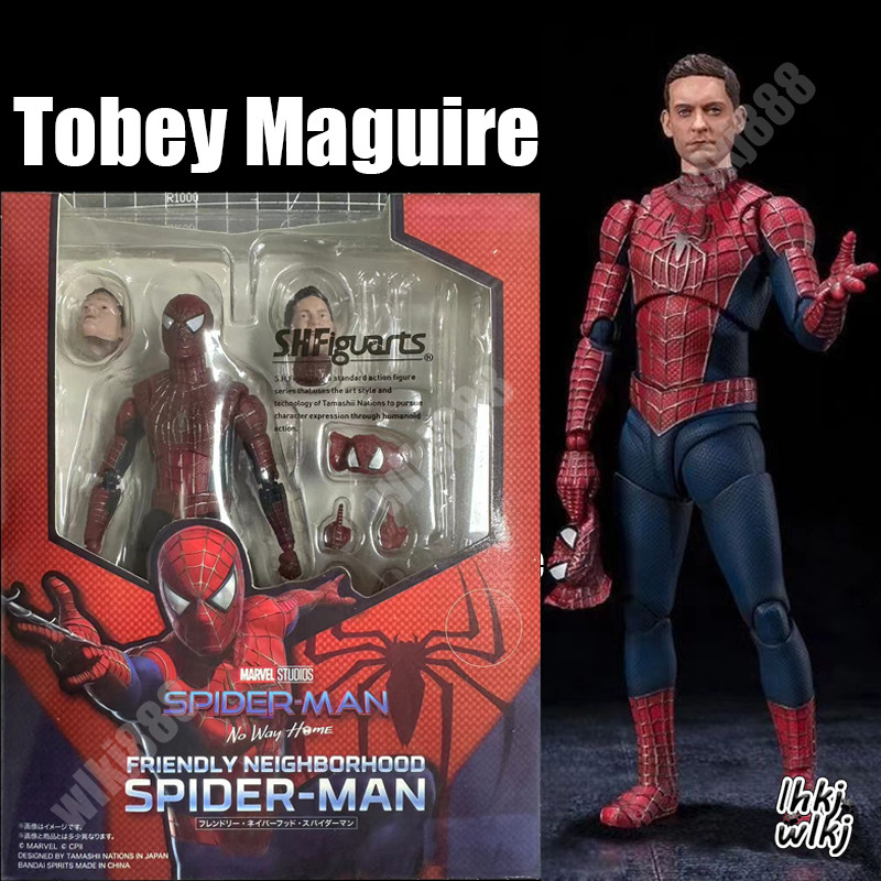 โมเดลฟิกเกอร์ SpiderMan Tobey Maguire SHF ของเล่นสําหรับเด็ก
