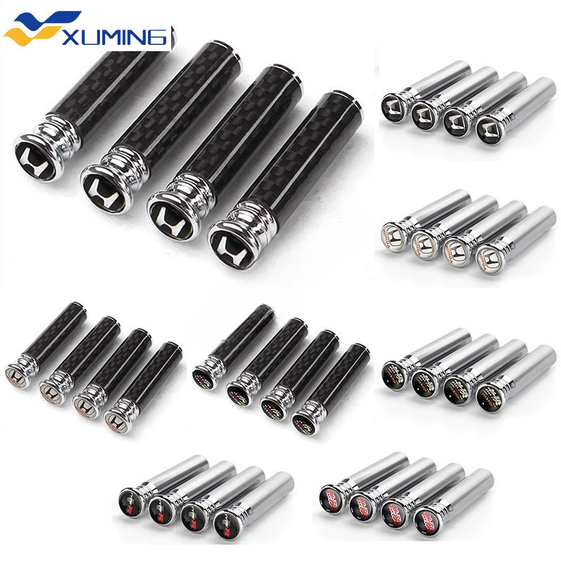 Xm- สกรูล็อคประตูรถยนต์ คาร์บอนไฟเบอร์ สําหรับ Honda Mugen Power Typer Civic City Odyssey Vezel 4 ชิ้น