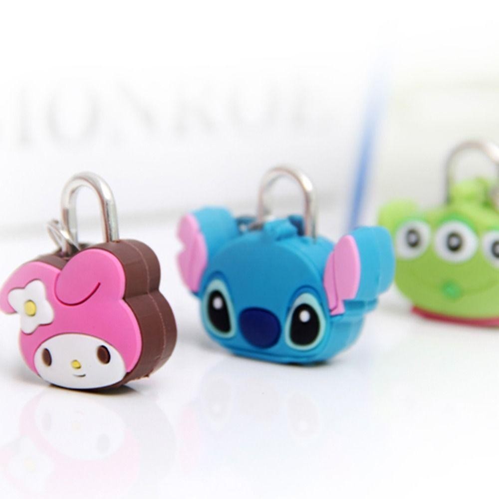 Nicesi กุญแจล็อคกระเป๋าเดินทาง แบบโลหะ ขนาดเล็ก ลายการ์ตูน Stitch สําหรับหอพักนักเรียน จํานวน 1 ชิ้น